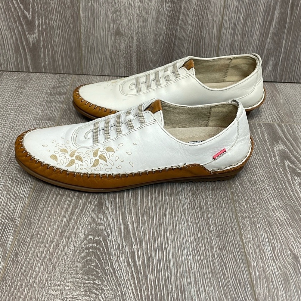 Fluchos Elsa F1181 Havana Dore Topo Premium Leather Shoe Size 38 (US 7.5)